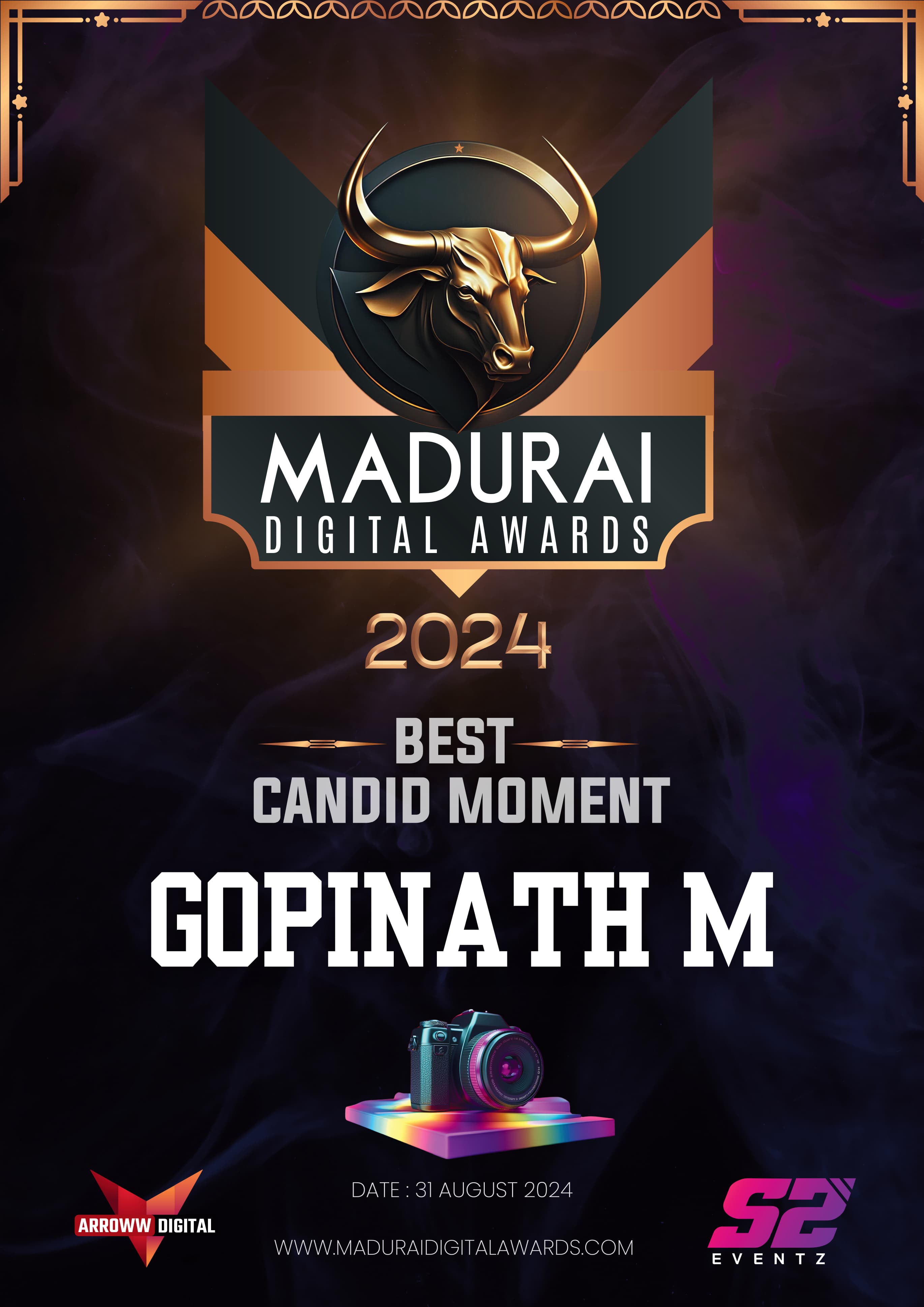 Winner - Madurai Digital Awards 2024 Madurai Digital Awards 2024